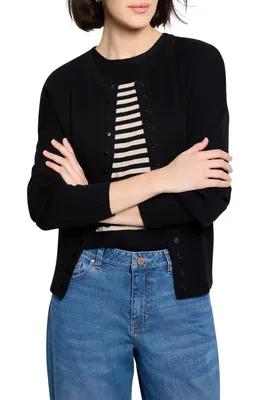 NIC+ZOE NIC+ZOE Snap It Up Cardigan in Black Onyx — Women Winter black Sweaters & Knits