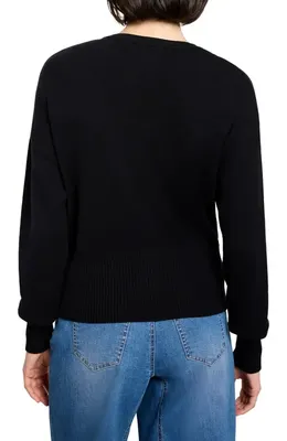 NIC+ZOE NIC+ZOE Snap It Up Cardigan in Black Onyx — Women Winter black Sweaters & Knits