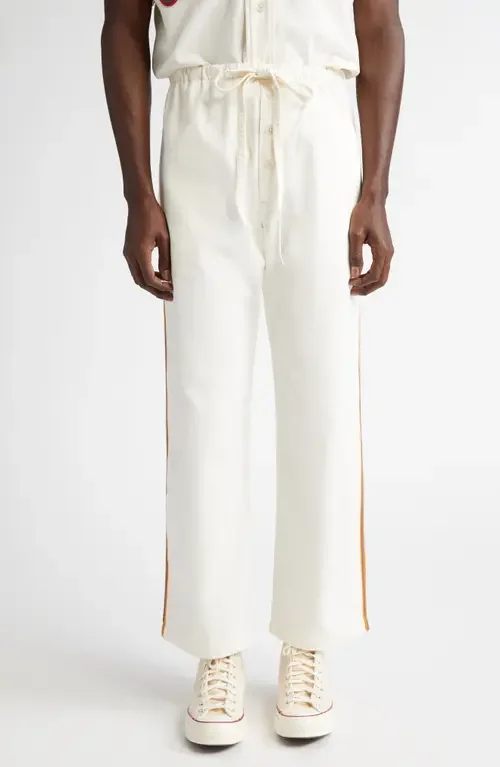 Bode Bode Baseball Pajama Pants in White Multi — Men Spring ivory Pants