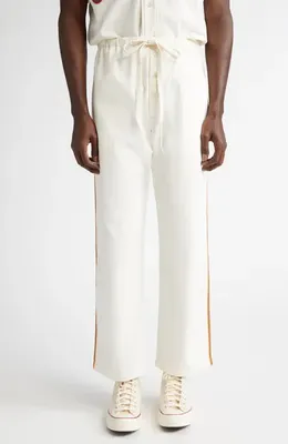 Bode Bode Baseball Pajama Pants in White Multi — Men Spring ivory Pants