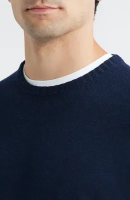 johnnie-O johnnie-O Ronald Merino Wool Sweater in Navy — Men Winter navy Tops