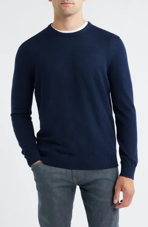 johnnie-O johnnie-O Ronald Merino Wool Sweater in Navy — Men Winter navy Tops