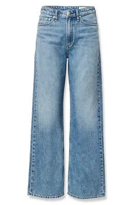 rag & bone rag & bone Featherweight Logan Wide Leg Jeans in Lyon — Women Summer blue Pants