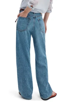 rag & bone rag & bone Featherweight Logan Wide Leg Jeans in Lyon — Women Summer blue Pants