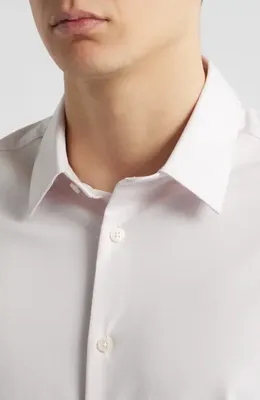 Theory Theory Irving Short Sleeve Button-Up Shirt in Dogwood — Men Winter white Tops