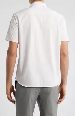 Theory Theory Irving Short Sleeve Button-Up Shirt in Dogwood — Men Winter white Tops