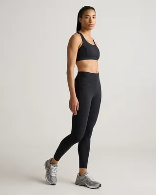 Quince Quince | Women's Power-Up High-Rise Training Pocket Legging in Black — Women Winter black Athletic Pants