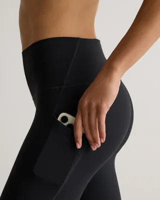 Quince Quince | Women's Power-Up High-Rise Training Pocket Legging in Black — Women Winter black Athletic Pants