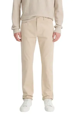 Vince Vince Dylan Slim Fit Peached Stretch Cotton Pants in Cahuenga Khaki — Men Autumn beige Pants