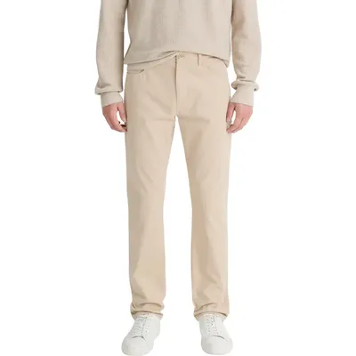 Vince Vince Dylan Slim Fit Peached Stretch Cotton Pants in Cahuenga Khaki — Men Autumn beige Pants