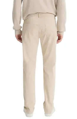 Vince Vince Dylan Slim Fit Peached Stretch Cotton Pants in Cahuenga Khaki — Men Autumn beige Pants
