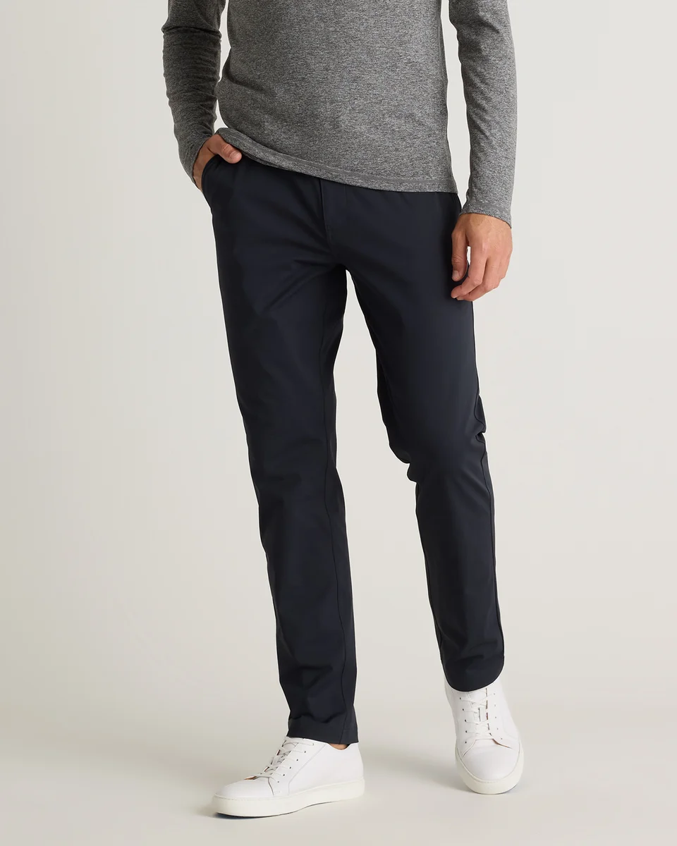Quince Quince | Men's ProTech Golf Pants in Midnight Black — Men Winter black Trousers & Chinos