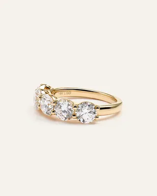 Quince Quince Women's Lab Grown Diamond Five Stone Band Rings in Yellow Gold — Women Spring gold Accessories