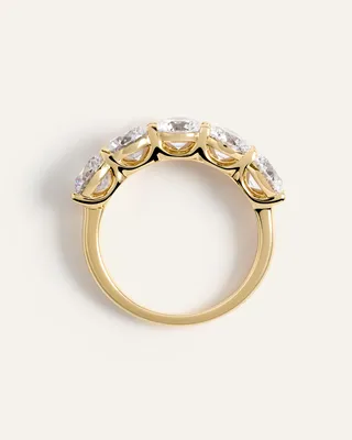 Quince Quince Women's Lab Grown Diamond Five Stone Band Rings in Yellow Gold — Women Spring gold Accessories