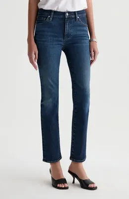AG AG Mari Mid Rise Ankle Slim Straight Leg Jeans in Night Cap — Women Winter navy Pants