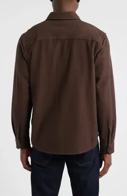 AG AG Milland Relaxed Fit Utility Button-Up Shirt in Dark Chocolate — Men Autumn chocolate Tops