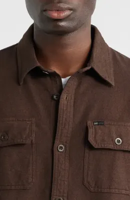 AG AG Milland Relaxed Fit Utility Button-Up Shirt in Dark Chocolate — Men Autumn chocolate Tops