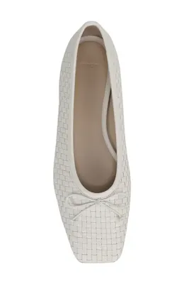Vince Vince Darla Weave Ballet Flat in Milk — Women Spring ivory Shoes