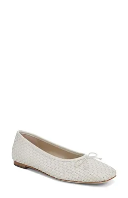 Vince Vince Darla Weave Ballet Flat in Milk — Women Spring ivory Shoes