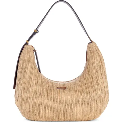 rag & bone rag & bone Large Hudson Woven Straw Hobo Bag in Natural — Women Autumn tan Hand Bags