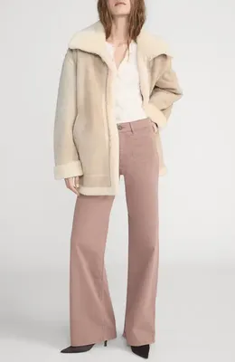 FRAME FRAME Le Slim Modernist Pocket Palazzo Jeans in Mauve — Women Autumn grey Pants