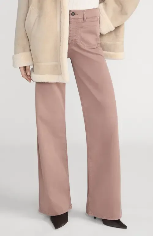 FRAME FRAME Le Slim Modernist Pocket Palazzo Jeans in Mauve — Women Autumn grey Pants