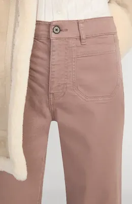 FRAME FRAME Le Slim Modernist Pocket Palazzo Jeans in Mauve — Women Autumn grey Pants