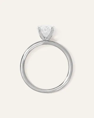 Quince Quince Women's Lab Grown Diamond Oval Petite Classic Engagement Ring 2ct in Platinum — Women Summer white Accessories