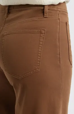 FRAME FRAME Le Slim Palazzo Harbor Pocket High Waist Wide Leg Jeans in Ledger — Women Autumn brown Pants