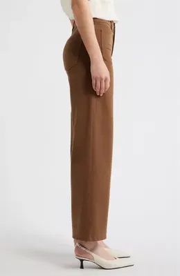 FRAME FRAME Le Slim Palazzo Harbor Pocket High Waist Wide Leg Jeans in Ledger — Women Autumn brown Pants
