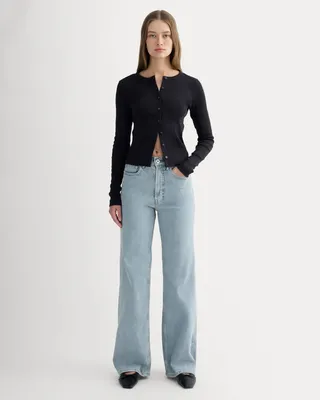 Everlane Everlane Way-High® Sailor Jean 2.0 | 29.5" Inseam In Light Indigo in Light Indigo — Summer silver Jeans & Denim