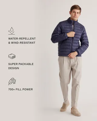 Quince Quince | Men's Lightweight Down Packable Puffer Jacket in Navy — Men Winter navy Down Jackets