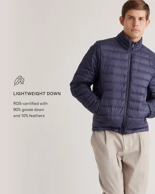 Quince Quince | Men's Lightweight Down Packable Puffer Jacket in Navy — Men Winter navy Down Jackets