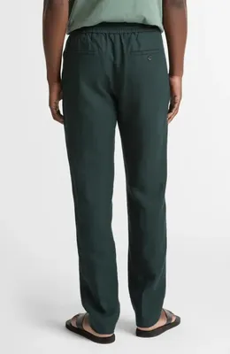 Vince Vince Lightweight Hemp Linen Pants in Seaweed — Men Autumn teal Pants