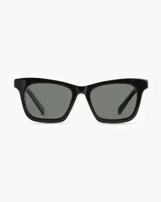 Quince Quince | Luna Polarized Acetate Sunglasses in Black with Grey lens in Black with Grey lens — Unisex Winter Accessories