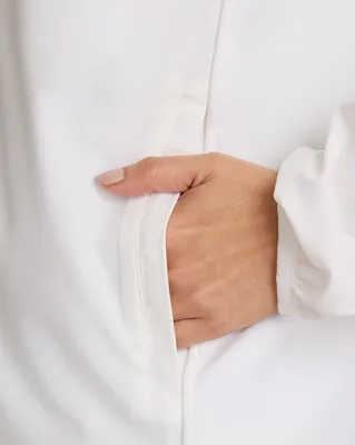 Quince Quince | Women's Race Day Full-Zip Jacket in Classic White — Women Winter white Activewear