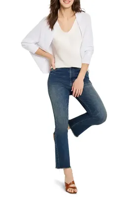 NIC+ZOE NIC+ZOE Cotton Blend Shrug Cardigan in Paper White — Women Winter white Tops