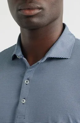 johnnie-O johnnie-O Lyndon Classic Fit Polo in Navy Tonal — Men Summer grey Tops