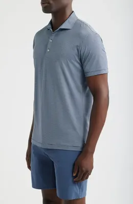 johnnie-O johnnie-O Lyndon Classic Fit Polo in Navy Tonal — Men Summer grey Tops