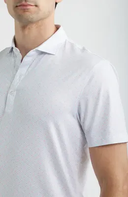 johnnie-O johnnie-O Pip Floral Performance Jersey Polo in Kona — Men Winter white Tops