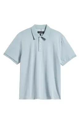 rag & bone rag & bone Slim Fit Tech Piqué Polo in Sea — Men Summer silver Polos