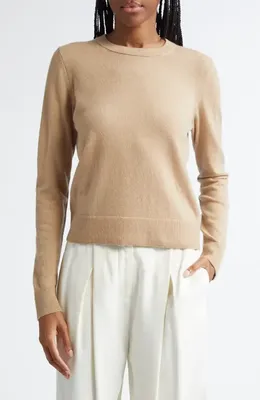 Vince Vince Classic Crewneck Cashmere Sweater in Camel — Women Autumn camel Tops