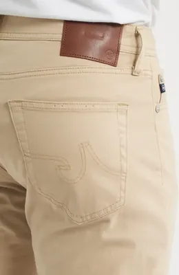AG AG Tellis Stretch Sateen Modern Slim Pants in Dune Khaki — Men Autumn beige Pants