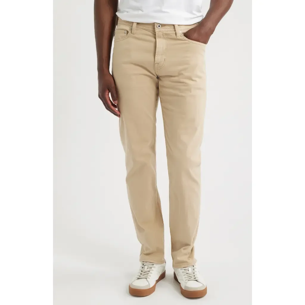 AG AG Tellis Stretch Sateen Modern Slim Pants in Dune Khaki — Men Autumn beige Pants