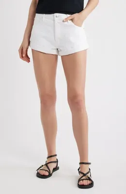 FRAME FRAME The Darling Denim Shorts in White — Women Winter white Shorts
