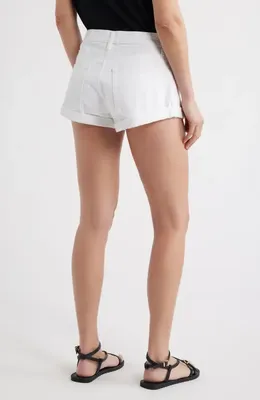 FRAME FRAME The Darling Denim Shorts in White — Women Winter white Shorts