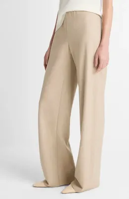 Vince Vince High Waist Straight Leg Pants in Oatmeal — Women Autumn ivory Pants