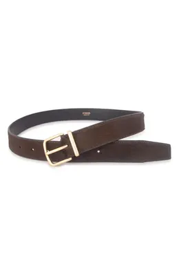 Vince Vince Genuine Calf Hair Belt in Cacao Brown — Women Autumn chocolate Accessories
