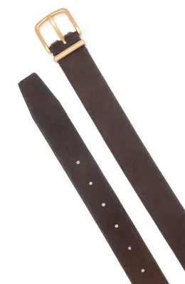 Vince Vince Genuine Calf Hair Belt in Cacao Brown — Women Autumn chocolate Accessories