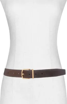 Vince Vince Genuine Calf Hair Belt in Cacao Brown — Women Autumn chocolate Accessories